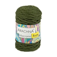 Пряжа ARACHNA Макраме Витой / Macrame Rope 70\% хлопок, 30\% полиэстер 3 шт. х 120 г 54 м №320 хаки