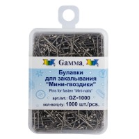 Gamma GZ-1000 мини-гвоздики сталь 1000 шт 15 шт в пластиковой упаковке в пластиковой коробке