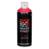 MAKERSTREET Эмаль для граффити и декоративно-оформительских работ флуоресцентная MS400 400 мл 01Ф Флуоресцентный розовый