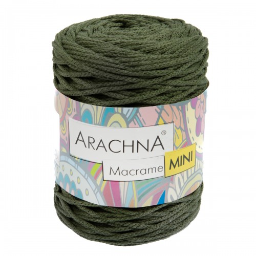 Пряжа ARACHNA Макраме Мини / Macrame Mini 80\% хлопок, 20\% полиэстер 4 шт. х 250 г 200 м №48 хаки