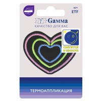 Gamma ETF Термоаппликация № 05 1 шт 02-519 Сердце 5.8 х 4.6 см
