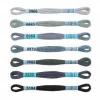 Нитки для вышивания Gamma набор мулине СПЕКТР 100\% хлопок 7 x 8 м slate