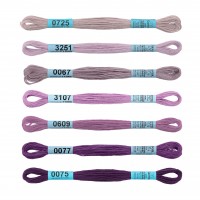 Нитки для вышивания Gamma набор мулине СПЕКТР 100\% хлопок 7 x 8 м lavender