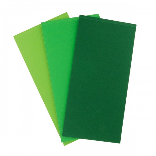 Mr.Painter FOL-02 Заготовки для конвертов МИКС 120 г/кв.м 229 х 114 мм 5 х 3 шт. Микс №3 Светло-зеленый, изумрудно-зеленый, темно-зеленый