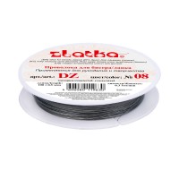 "Zlatka" / "Gamma" Проволока для бисера (ланка) DZ d 0.3 мм 100 м №08 темно-серый