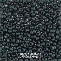 Бисер Чехия круглый 6 10/0 2.3 мм 500 г 28958/1 (Ф448) т.зеленый мат.