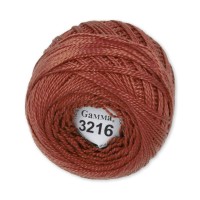 Пряжа Gamma Ирис 100\% хлопок 10 шт. х 10 г 82 м №3216 коричневый