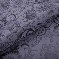 Ткань подкладочная Gamma Taffeta с рисунком JTR 52\% полиэстер, 48\% вискоза 145 см №115 серо-сиреневый (цветы)