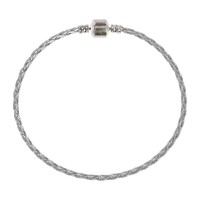 Zlatka Браслет плетеный RBL-02 23 см 5 шт СК/Распродажа №16 серебро металлик