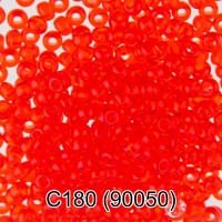 Бисер Чехия GAMMA круглый 3 10/0 2.3 мм 10 х 5 г 1-й сорт C180 оранжево-красный ( 90050 )