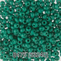 Бисер Чехия GAMMA круглый 2 10/0 2.3 мм 10 х 5 г 1-й сорт B176 зеленый ( 53240 )