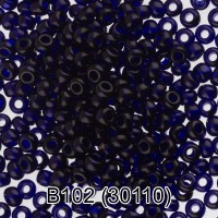 Бисер Чехия GAMMA круглый 2 10/0 2.3 мм 50 г 1-й сорт B102 т.синий ( 30110 )