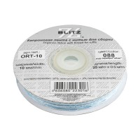 Лента капроновая 10 мм ( 3/8 ) BLITZ ORT-10 25 м №088 небесно-голубой/серебро