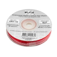 Лента капроновая 10 мм ( 3/8 ) BLITZ ORT-10 25 м №037 т.красный/серебро