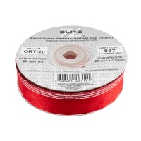 Лента капроновая 20 мм ( 3/4 ") "BLITZ" ORT-20 25 м №037 т.красный/серебро
