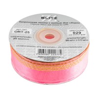 Лента капроновая 25 мм ( 1 ) BLITZ ORT-25 25 м №029 яр. розовый/золото
