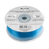 Лента капроновая 25 мм ( 1 ) BLITZ ORT-25 25 м №091 синий/серебро