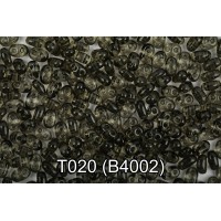 Бисер Чехия GAMMA TWIN 3 321-96001 2.5 x 5 мм 10 х 5 г 1-й сорт T020 серый ( B4002 )