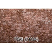 Бисер Чехия GAMMA TWIN 3 321-96001 2.5 x 5 мм 50 г 1-й сорт T059 св.розовый ( 01194 )