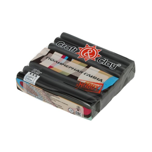 Craft&Clay полимерная глина CCH 52 г 1002 черный