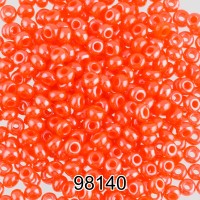 Бисер Чехия круглый 4 10/0 2.3 мм 500 г 98140 (Ф159) яр.оранжевый