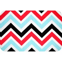 PEPPY Плюш CHEVRONS & ZIGZAGS CUDDLE ФАСОВКА 48 x 48 см 440 г/кв.м 100\% полиэстер СК/Распродажа CP-2800-7 TURQ/RED/BLACK