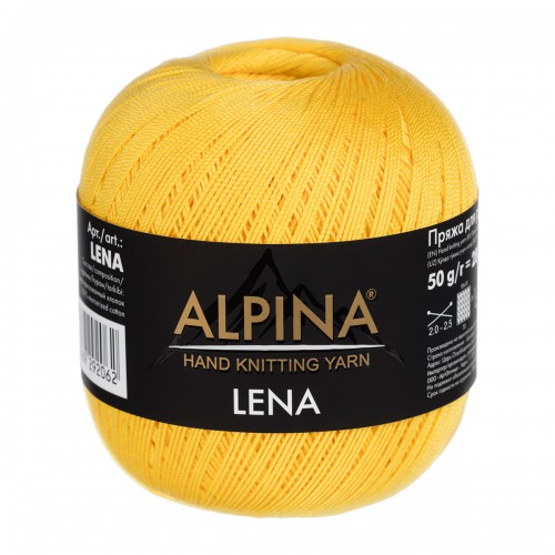 Пряжа ALPINA LENA 100\% мерсеризованный хлопок 10 шт. х 50 г 280 м №10 жёлтый