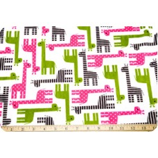 Shannon Fabrics Плюш 6RKC URBAN ZOOLOGIE шир. 150 см 440 г/кв.м 5 100\% полиэстер giraffe fuchsia