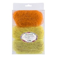 Blumentag BMG-30 MIX Сизалевое волокно 30 г 02 Св. желтый/желтый/оранжевый
