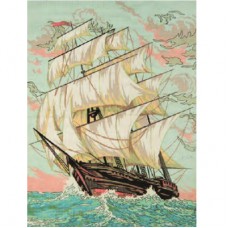 Канва/ткань с рисунком Grafitec серия 11.000 60 см х 50 см 11.875 Бушующий океан