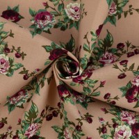 Ткань для пэчворка PEPPY ВИКТОРИАНСКИЕ РОЗЫ ФАСОВКА 50 x 55 см 146 г/кв.м 100\% хлопок ВР-05 бежевый