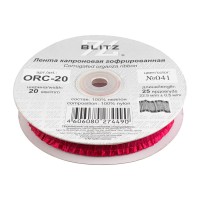 Лента капроновая 20 мм ( 3/4 ) BLITZ ORC-20 гофрированная 22.5 м №041 т.бордовый