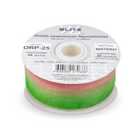 Лента капроновая 25 мм ( 1 ) BLITZ ORP-25 двухцветная 22.5 м 076/047 зеленый/розовый(А1-61)