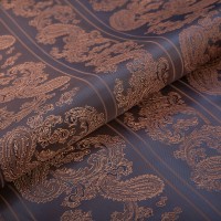 Ткань подкладочная Gamma Taffeta с рисунком JTR 52\% полиэстер, 48\% вискоза 145 см №052 синий с бронзовым узором