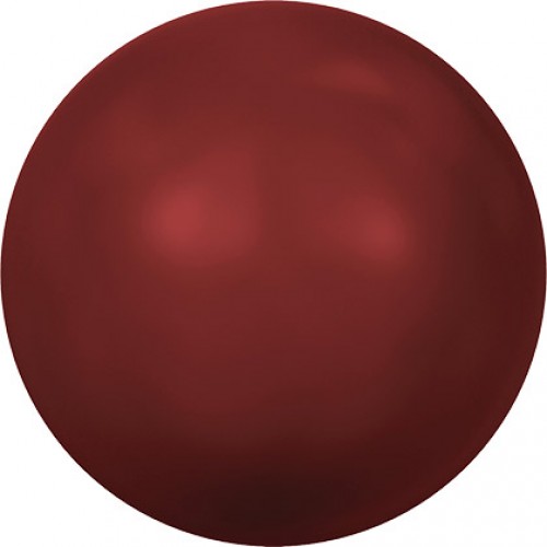 Бусина стеклянная 5810 6 мм 5 шт в пакете под жемчуг красный (red coral 718)