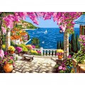 Канва/ткань с рисунком Grafitec серия 12.000 80 см х 60 см 12.304 Ривьера мечты