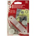 Кнопка KOH-I-NOOR 16 (1213-030 №2) рубашечные Baby металл цветные d 10 мм 15 шт. 981 синий