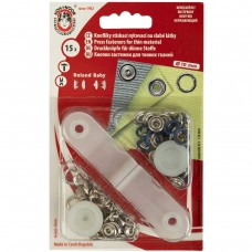 Кнопка KOH-I-NOOR 16 (1213-030 №2) рубашечные Baby металл цветные d 10 мм 15 шт. 981 синий