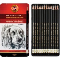 "KOH-I-NOOR Hardtmuth" "Toison d'or" Набор чернографитных карандашей заточенный 12 шт. ассорти 2Н-8В 1912012001PLRU