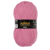Пряжа ALPINA VERA 55\% акрил, 45\% хлопок 5 шт. х 100 г 280 м №44 розовый