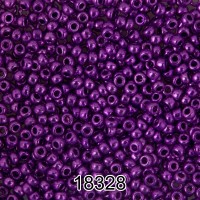 Бисер Чехия круглый 6 10/0 2.3 мм 500 г 18328 (Ф651) фиолетовый/металлик