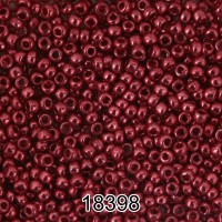 Бисер Чехия круглый 6 10/0 2.3 мм 500 г 18398 (Ф658) красно-малиновый/металлик