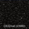 Бисер Чехия GAMMA круглый 3 10/0 2.3 мм 10 х 5 г 1-й сорт C632mat чёрный мат. ( 23980 )