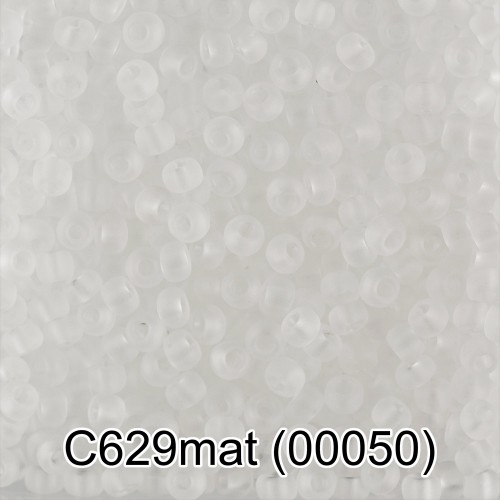 Бисер Чехия GAMMA круглый 3 10/0 2.3 мм 50 г 1-й сорт C629mat прозрачный мат. ( 00050 )