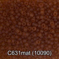 Бисер Чехия GAMMA круглый 3 10/0 2.3 мм 50 г 1-й сорт C631mat коричневый мат. ( 10090 )