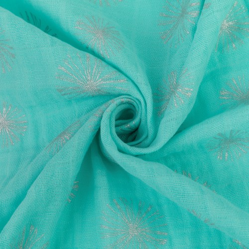 Ткань PEPPY Ткань муслиновая ФАСОВКА EMBRACE METALLIC 100\% хлопок 100 х 125 см Shannon Fabrics emmmake a wish saltwater/silver