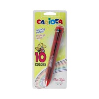 Carioca Ручка шариковая автоматическая 10 в 1 1 мм 10 цв. 41501 Fluo цвет чернил: многоцветные