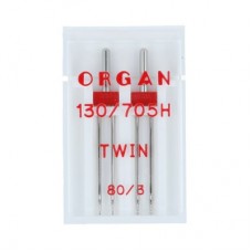 Иглы для быт. шв. машин ORGAN 80/3 2 шт в пенале 5102047 двойные