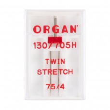 Иглы для быт. шв. машин ORGAN 75/4 1 шт в пенале 5102057 двойные трикотаж