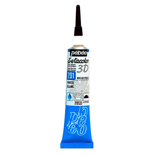 PEBEO Контур по ткани для создания жемчужин Setacolor 3D 20 мл 557201 белый